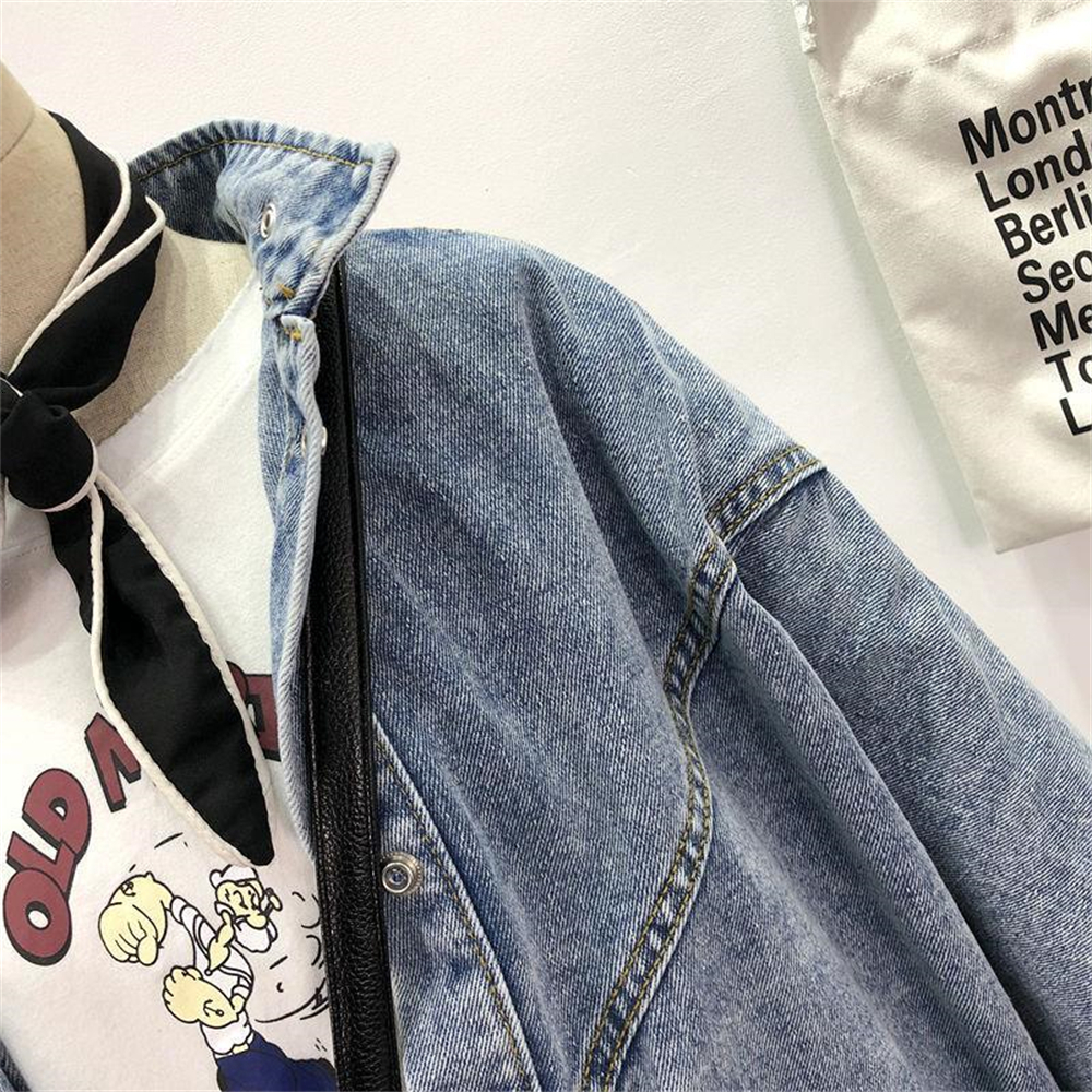 Womens Jackets Women Vintage Simple Spring Chic Denim Korean College Style Girls Jacket Fashion Turndown Collar Ladies Outwear Femme 230828