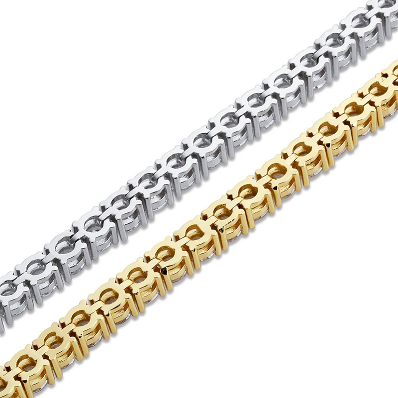 6mm 5mm 4mm 3mm Tennis Bracelet CZ Triple Lock Hip hop Jewelry 1 Row Luxury Men Bracelets