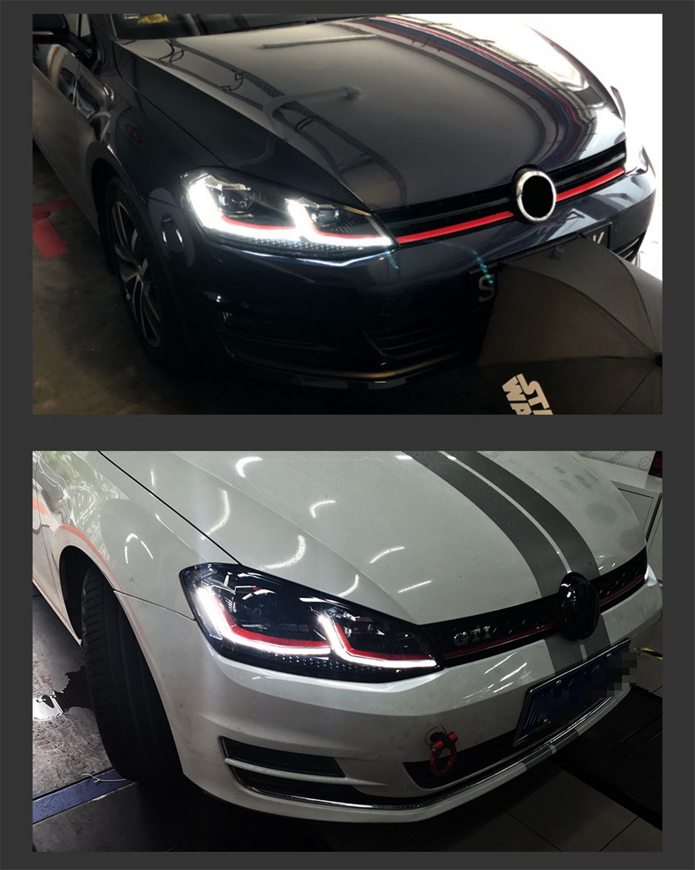Car Lights for VW Golf 7.5 LED Headlight 2013-20 20 Golf 7 Hid Head Lamp Dynamic Signal Bi Xenon Driving Light