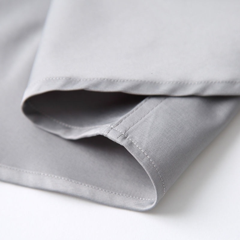 Men's Dress Shirts Men's Classic Stretchy Silky Non-iron Business Dress Shirt Without Pocket Long Sleeve Standard-fit Wrinkle Free Casual Sh