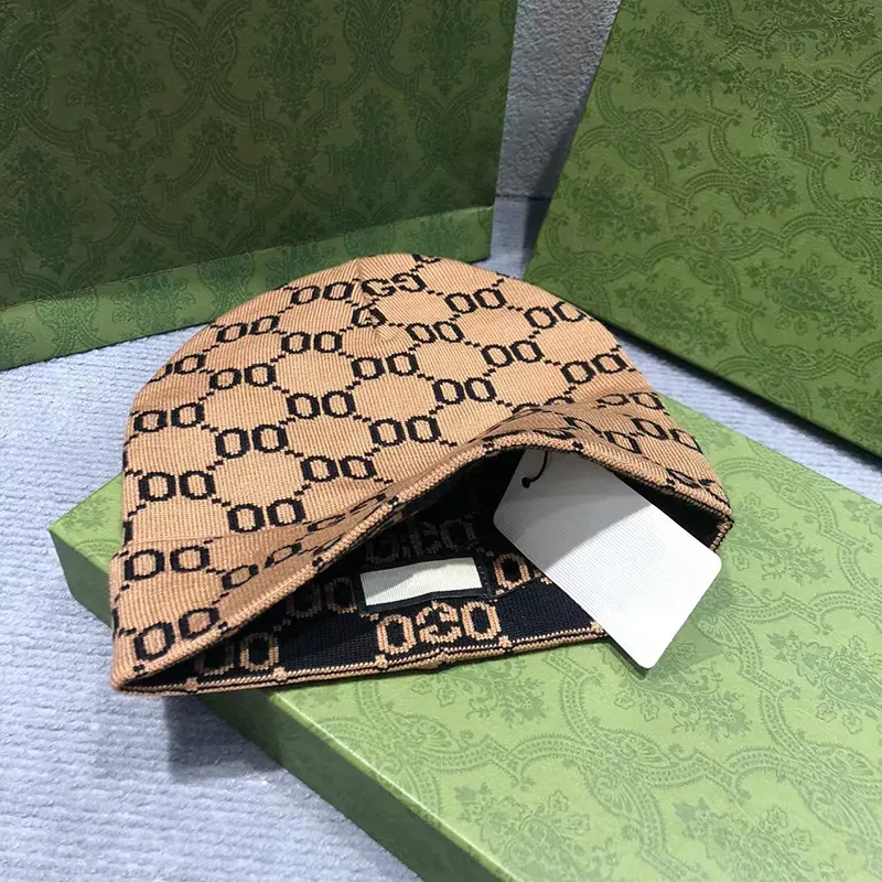 Fashion designer hat Beanie are warm and soft with a classic monogrammed style for men and women