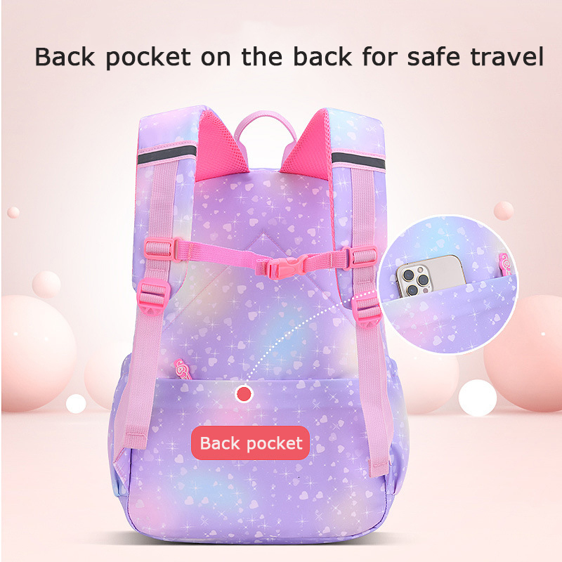 Backpacks Cute Girls School Bags Children Primary School Backpack Satchel Kids Book Bag Princess Schoolbag Mochila Infantil 2 Szies 230826