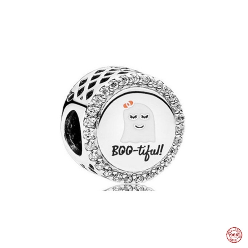 Charms 100 5 Silver Halloween Charms Bat Pendant Pumpkin Beads Fit Original Bracelet Fashion DIY Jewelry for Women Gift 230826