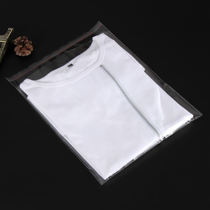 Gift Wrap 100 Piece Clear Garment Self Adhesive Bags Wedding Party Opp Gift Bag T Shirt And Clothes Magazine Books Packaging Plastic Bag 230828