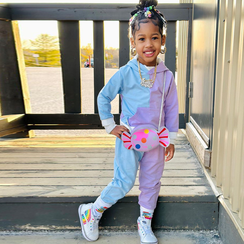 Clothing Sets 2023 Autumn Kids Clothes 2Pcs Patchwork Hoodies Sweatpants Sporty Street Style Trousers For Baby Girls 1 8Y 230828