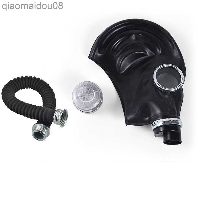 Protective Clothing New 64 Type Multipurpose Black Gas Full Mask Respirator Painting Spray Pesticide Natural Rubber Mask Chemical Prevention Mask HKD2