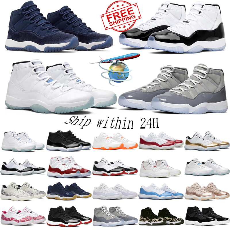 11 Basketball Shoes Retro Men Cherry Cool Grey 11s Midnight Navy 25th Anniversary Legend Blue Concord Bred Low Mens Women Trainers