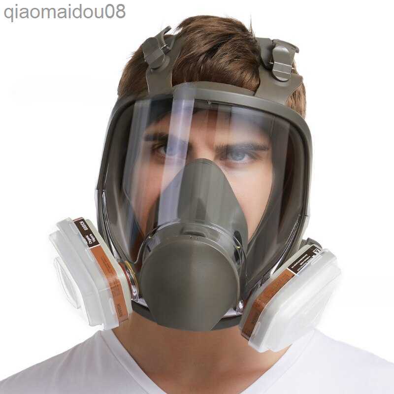 Protective Clothing Anti-Fog 6800 Gas Mask Industrial Painting Spraying Respirator Safety Work Filter Dust Proof Full Face Formaldehyde Protection HKD