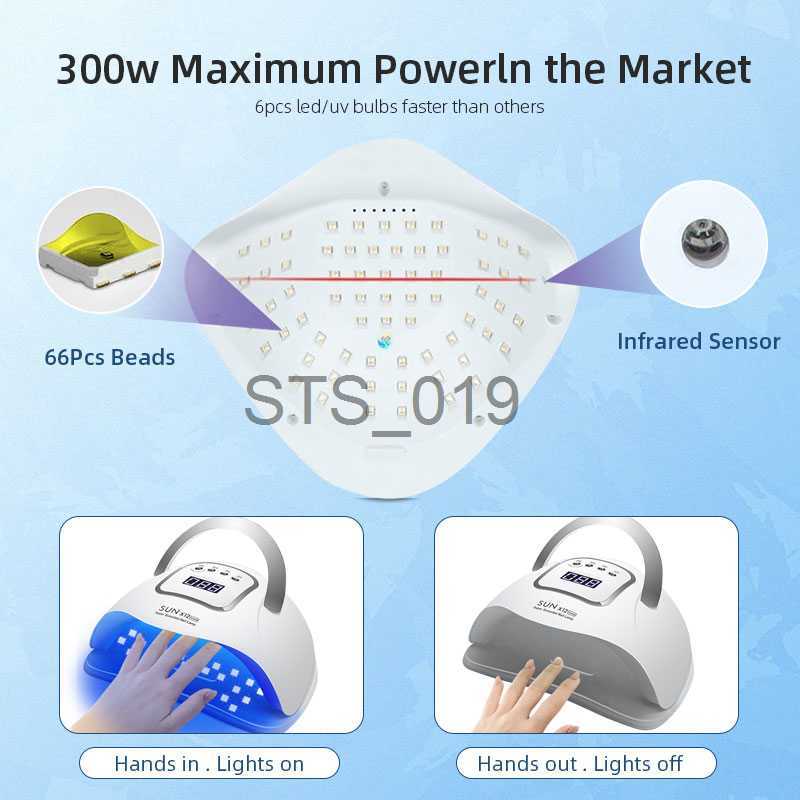 Nail Dryers 66LED UV Nail Drying Lamp 300W Manicure Lamp With LCD Display Infrared Automatic Sensor For Gel Polish Drying Lamp Manicure Tool L