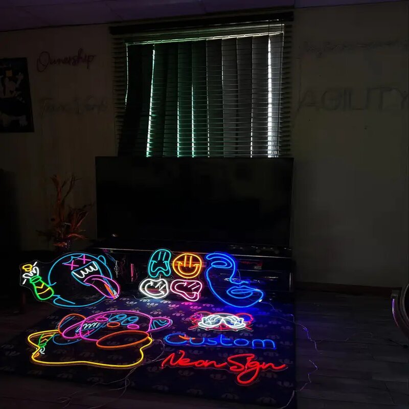 Custom Neon Signs LED Lights Company Logo Bar Pub Gaming Zone Wedding Signs Dimmable Signs Power Adapter & Hanging Kit Included