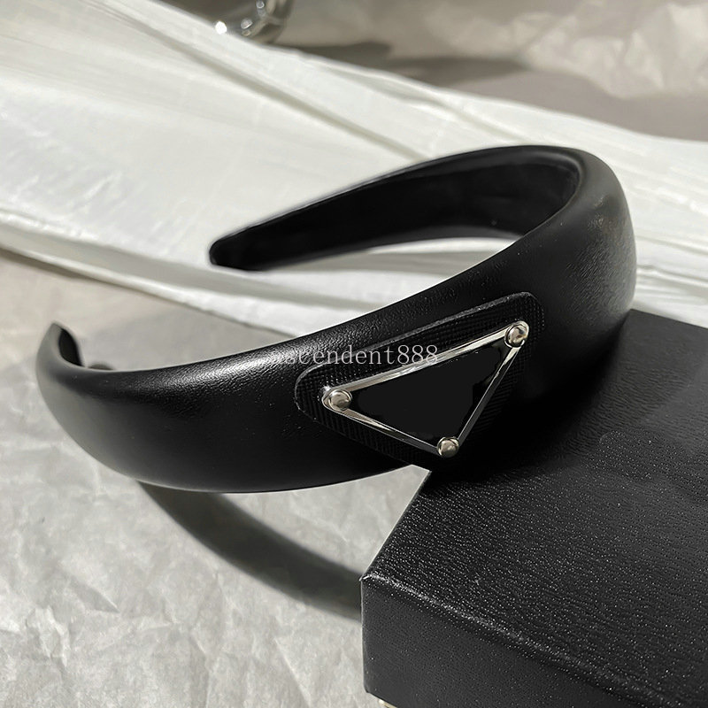 Women Jewelry Designer Headband PU Leather Sponge Padded Hoop Band Bezel Hair Accessories Girls Hairband Free shipping