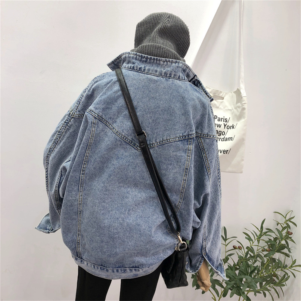 Womens Jackets Women Vintage Simple Spring Chic Denim Korean College Style Girls Jacket Fashion Turndown Collar Ladies Outwear Femme 230828