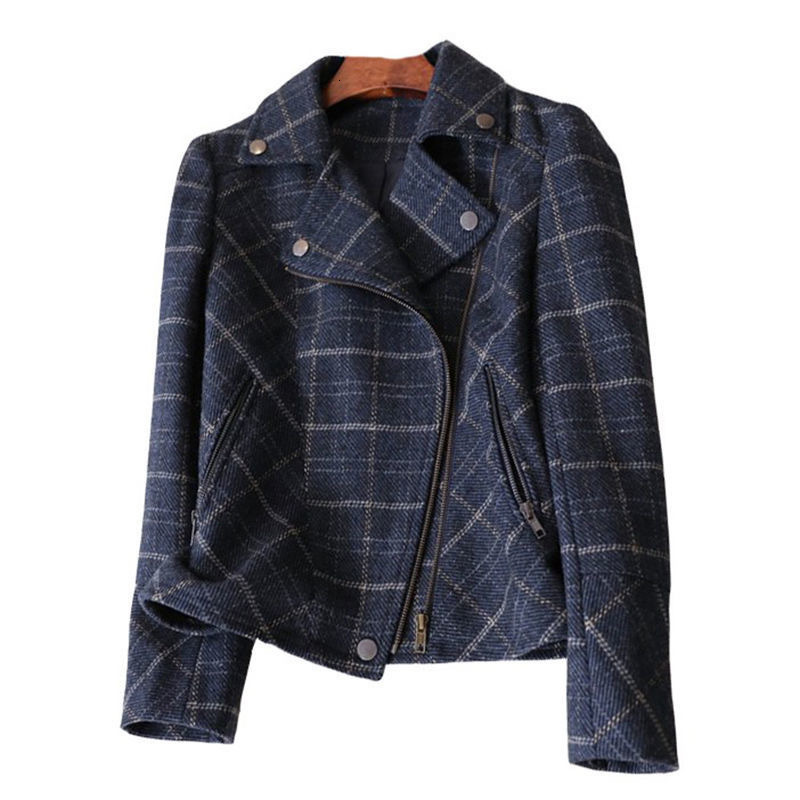 Womens Jackets Women Chic Woolend Plaid Short Korean Fashion Slim Jaquetas Spring Lady Office Vintage Coat Elegant Causal Outwear 230828