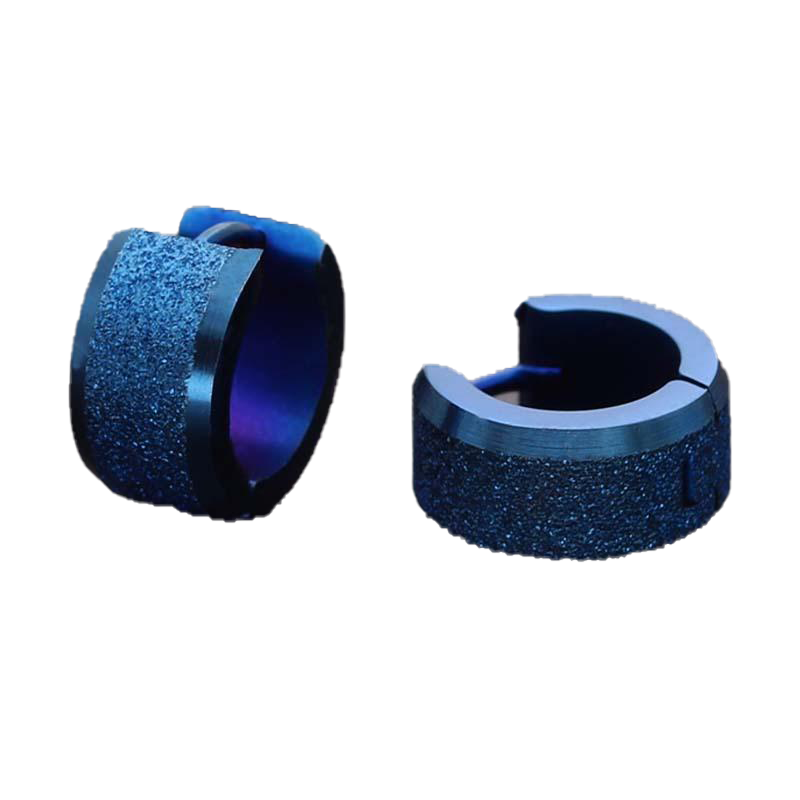 Hoop Huggie 1 Pair Color Blue Gold Earrings Small Circle Fashion Stainless Steel Men Women Jewelry Accessories