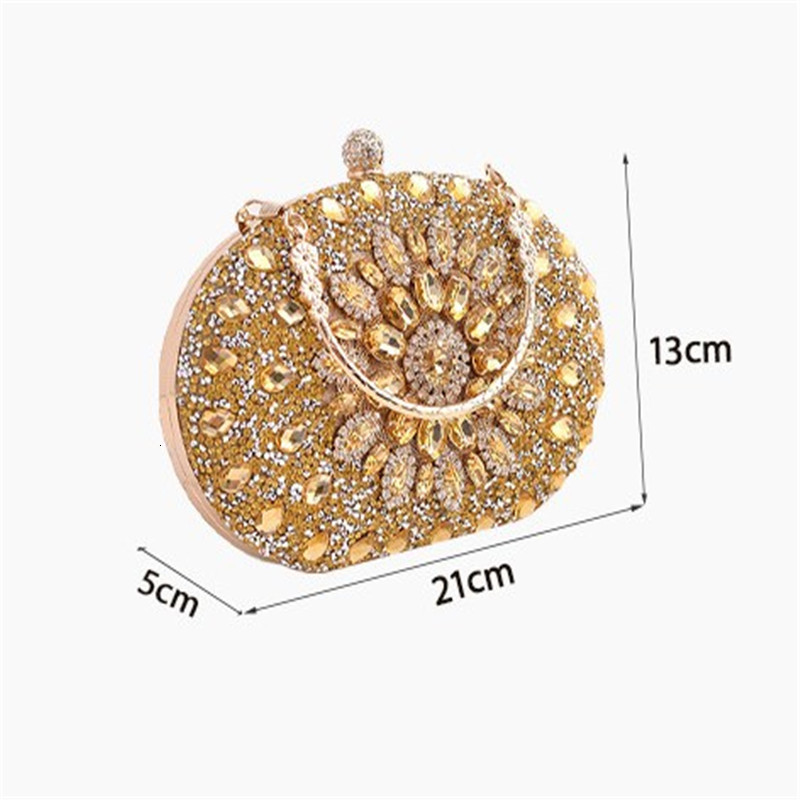 Evening Bags Bling Evening Purse Crystal Diamond Women Dinner Clutch Bag Fashion Banquet Wedding Party Shoulder Handbag Money Bags 230826