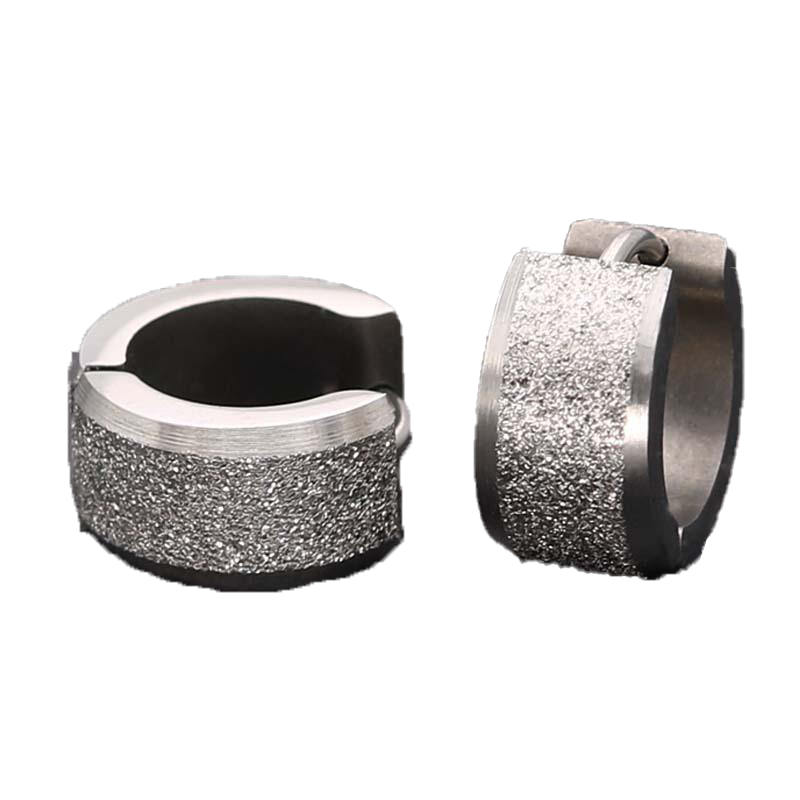 Hoop Huggie 1 Pair Color Blue Gold Earrings Small Circle Fashion Stainless Steel Men Women Jewelry Accessories