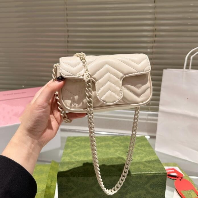 Evening Bags Leather Crossbody Women Designer waist pack Marmont Small Shoulder Bag Chain Wallet mini Purse