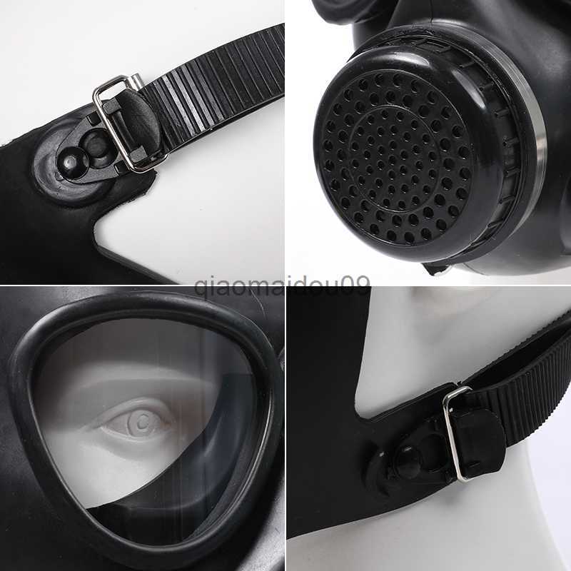 Protective Clothing Black 87 Full Face Rubber Chemical Gas Mask Respirator P-A-1 Filter Box For Painting Spray Pesticide Prevention Mask Work Safety H