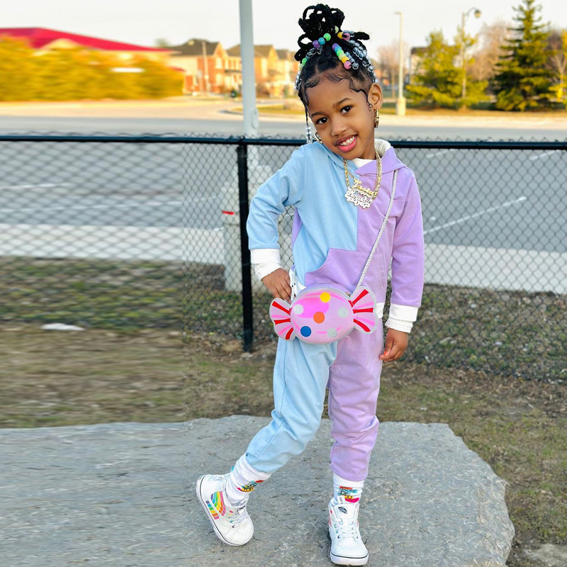 Clothing Sets 2023 Autumn Kids Clothes 2Pcs Patchwork Hoodies Sweatpants Sporty Street Style Trousers For Baby Girls 1 8Y 230828