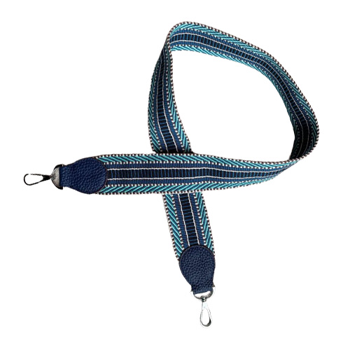 Wide Shoulder Strap Color Woven Canvas Shoulder Strap Allmatch Leather Diagonal Bag Strap Accessories Silver Gold Buckle 220505