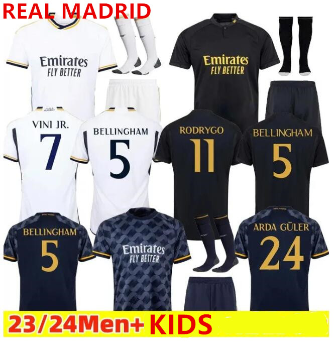 2023 24 real mADRIds Soccer Jerseys Fans Version 2023 2024 kit MODRIC camiseta VINI JR CAMAVINGA TCHOUAMENI mADRIdes football shirt kids sets