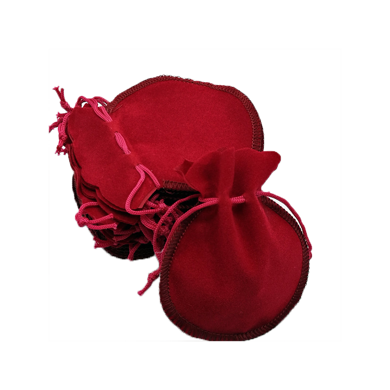 7 x 8 cm 100 pcs Jewelry Pouches Bags Mouth Rope Hoist Beam Velvet Christmas Gift BagWeddingParty Bag Jewelry Packaging Displa