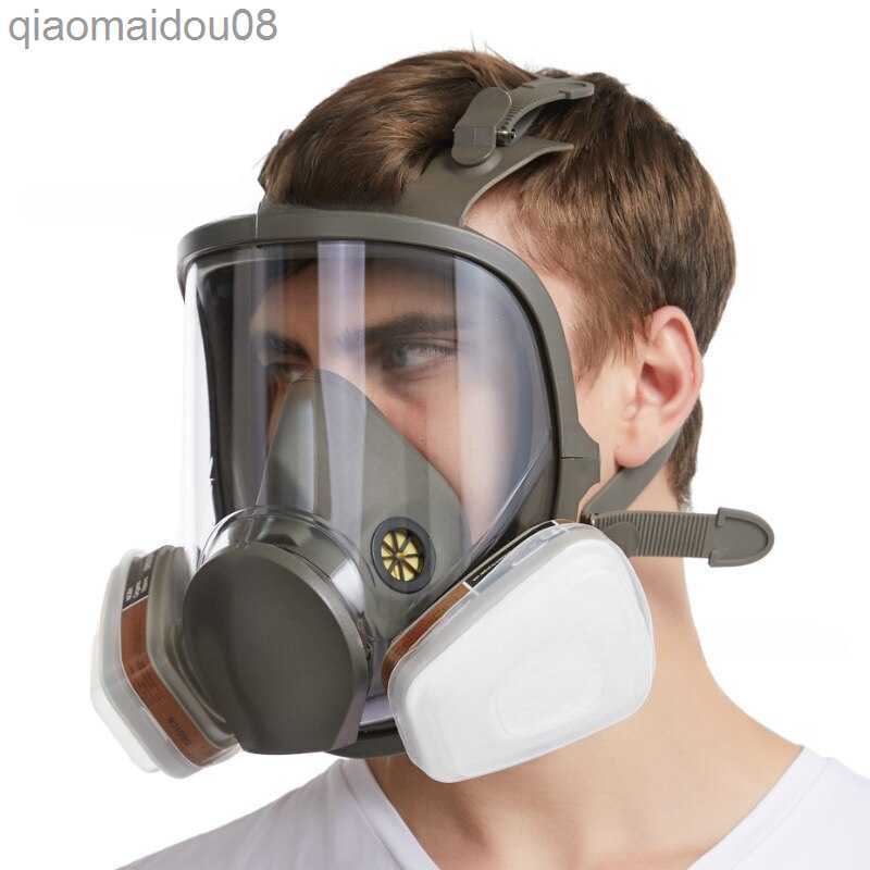 Protective Clothing Anti-Fog 6800 Gas Mask Industrial Painting Spraying Respirator Safety Work Filter Dust Proof Full Face Formaldehyde Protection HKD