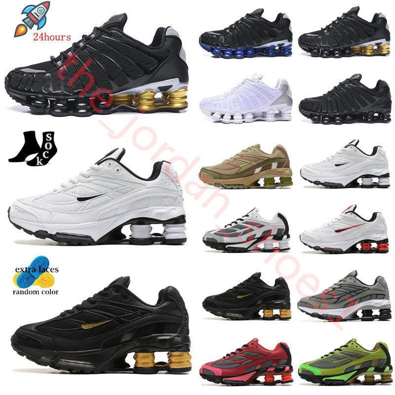Shox TL Running Shoes Thunder Grey Black Varsity Red Game Royal Shoxs Ride 2 Sneakers Speed Red Medium Olive Green Gold White Silver Platinum Chrome Trainers Women Men