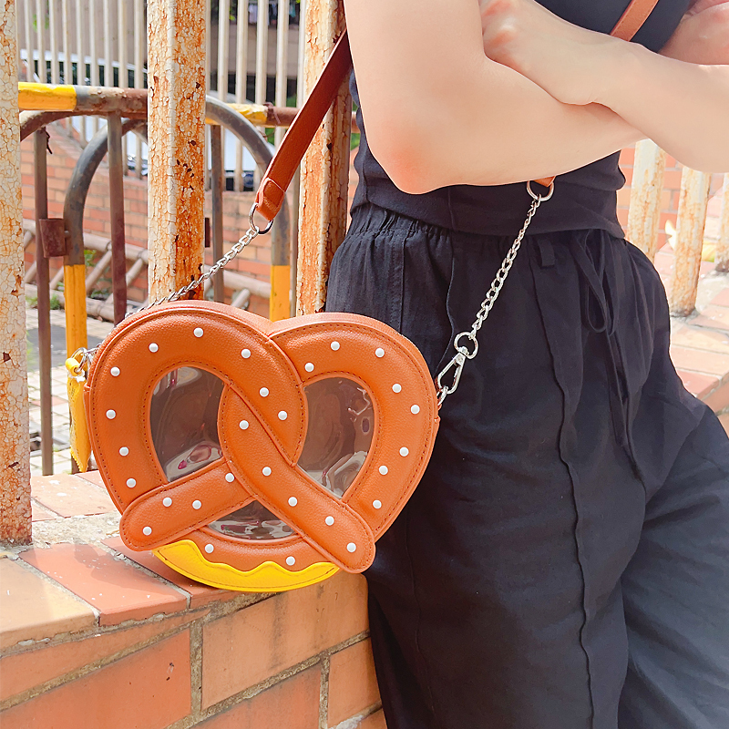 Evening Bags Novel Pretzel Bread Shoulder for Women Small Food Shape Crossbody Bag Cute Purses and Handbags Novelty Clutch 230828 7f92