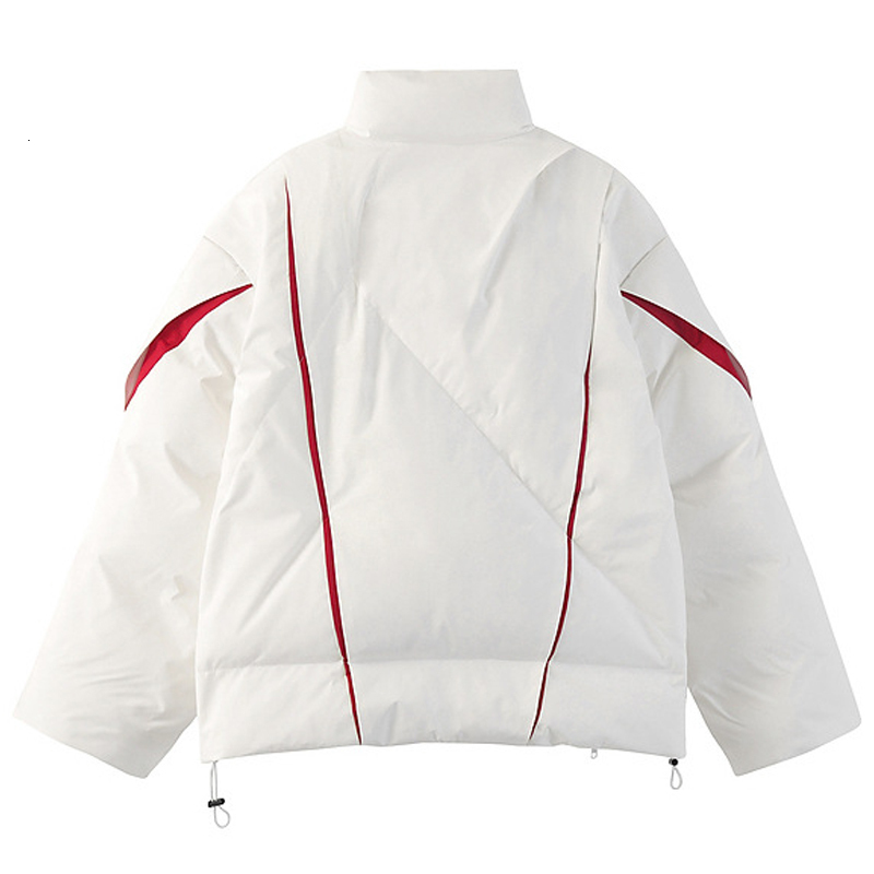 Men's Down Parkas Winter Hip Hop Thick Jacket Parka Men Patchwork Short Padded Jacket Coat Warm Streetwear Harajuku Puffer Jackets Unisex Y2K 230