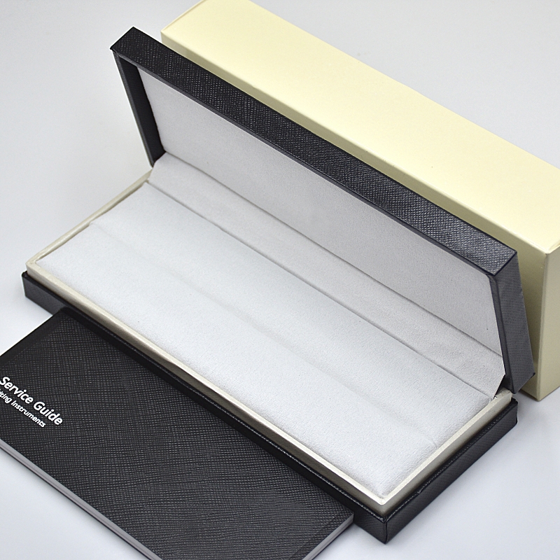 Luxury Monte Black Pu Leather Pen Box Pencil Boxs High Quality Office School Stationery Accessories As Gift Packaging