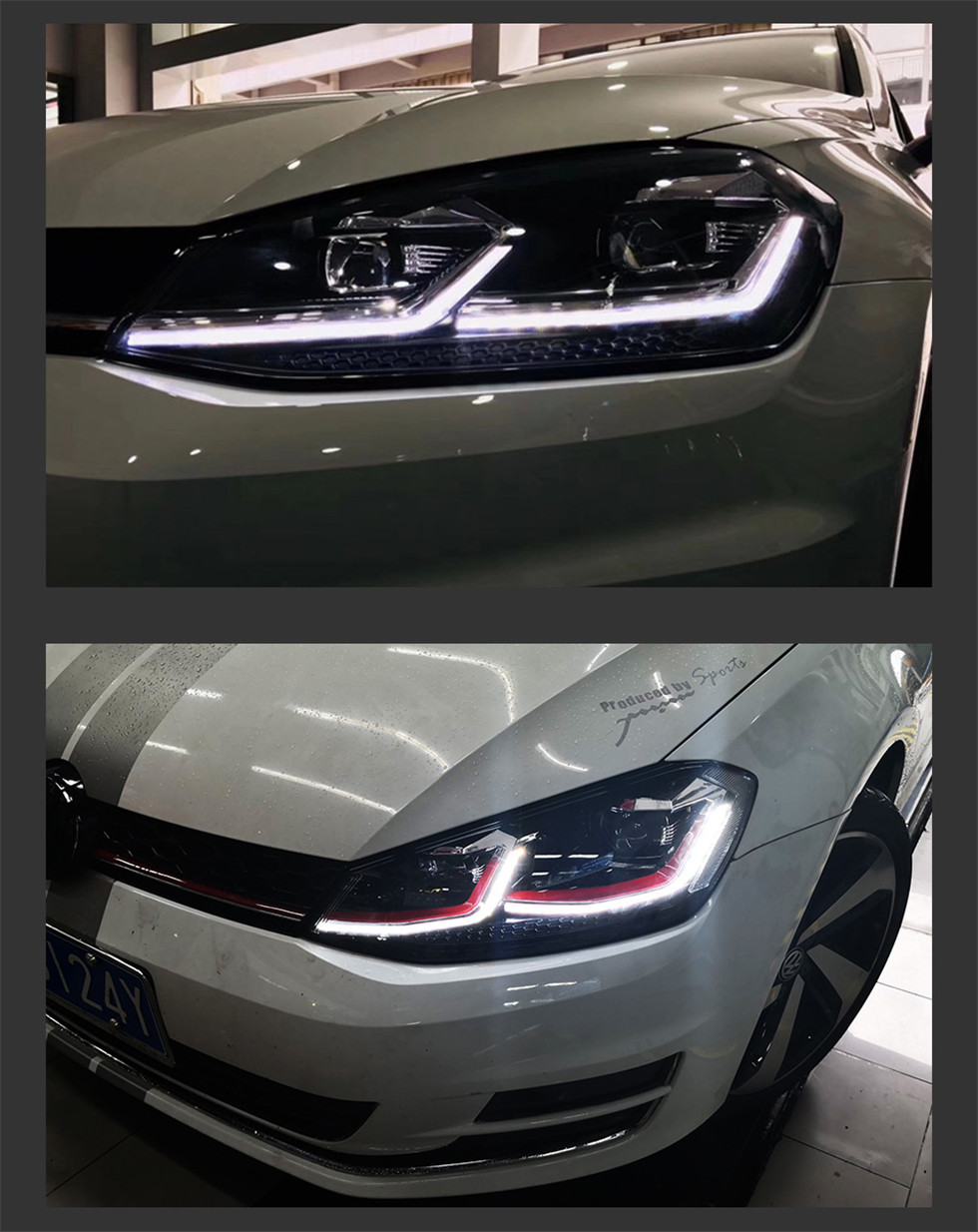 Car Lights for VW Golf 7.5 LED Headlight 2013-20 20 Golf 7 Hid Head Lamp Dynamic Signal Bi Xenon Driving Light