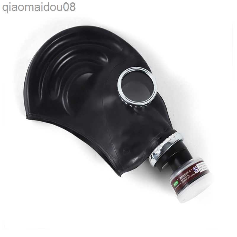 Protective Clothing New 64 Type Multipurpose Black Gas Full Mask Respirator Painting Spray Pesticide Natural Rubber Mask Chemical Prevention Mask HKD2