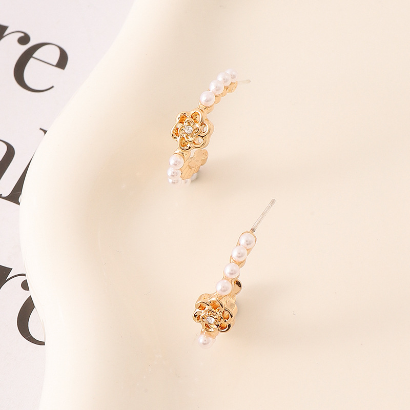 Plated 925 Silver Luxury Brand Designers Letters Stud Geometric Famous Women Round Crystal Rhinestone Earring Wedding perty Jewerlry Circular Diamond ER0095