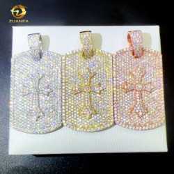 Factory Price Iced Out Pendants Vvs Moissanite Dia Hip Hop Jewelry Various Dog Tag Pendant with Gra Certificate