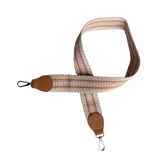 Wide Shoulder Strap Color Woven Canvas Shoulder Strap Allmatch Leather Diagonal Bag Strap Accessories Silver Gold Buckle 220505