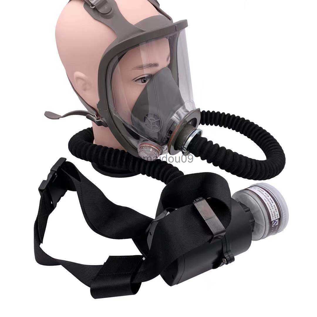 Protective Clothing Workplace Safety Full Face Gas Mask Portable Protective Electric Supply Constant Flow Supplied Air Fed Respirator System HKD230825
