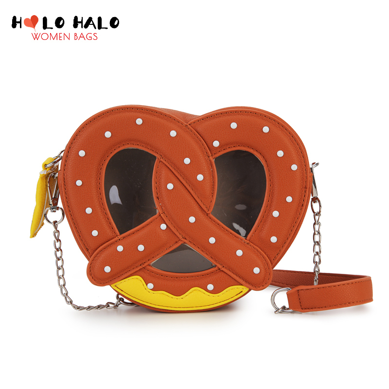 Evening Bags Novel Pretzel Bread Shoulder for Women Small Food Shape Crossbody Bag Cute Purses and Handbags Novelty Clutch 230828 7f92