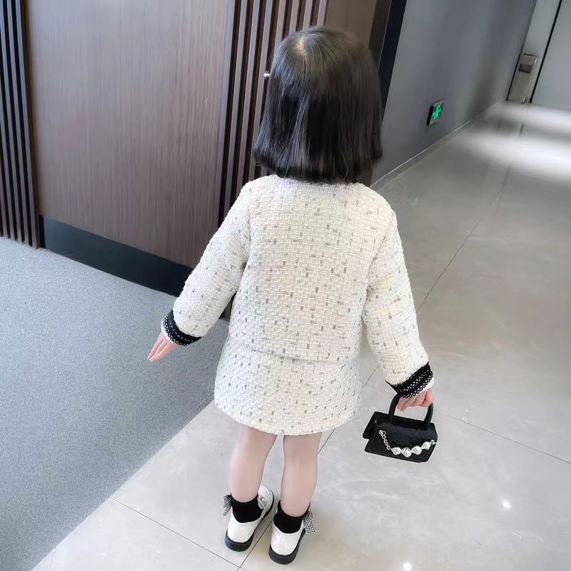 Clothing Sets Toddler Girls Plaid Pattern Clothes For Big Bow Girl Outfit Kids Tracksuit2 3 4 5 6 7T 230828