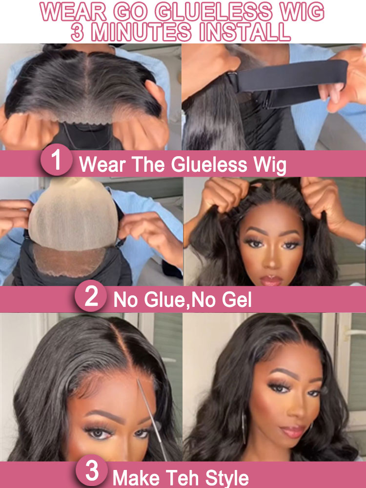 Glueless Human Hair Ready To Wear 13X4 Straight Front Wigs Natural Hairline Preplucked synthetic hair 40 Inch 13X6 Hd Lace Frontal Wig