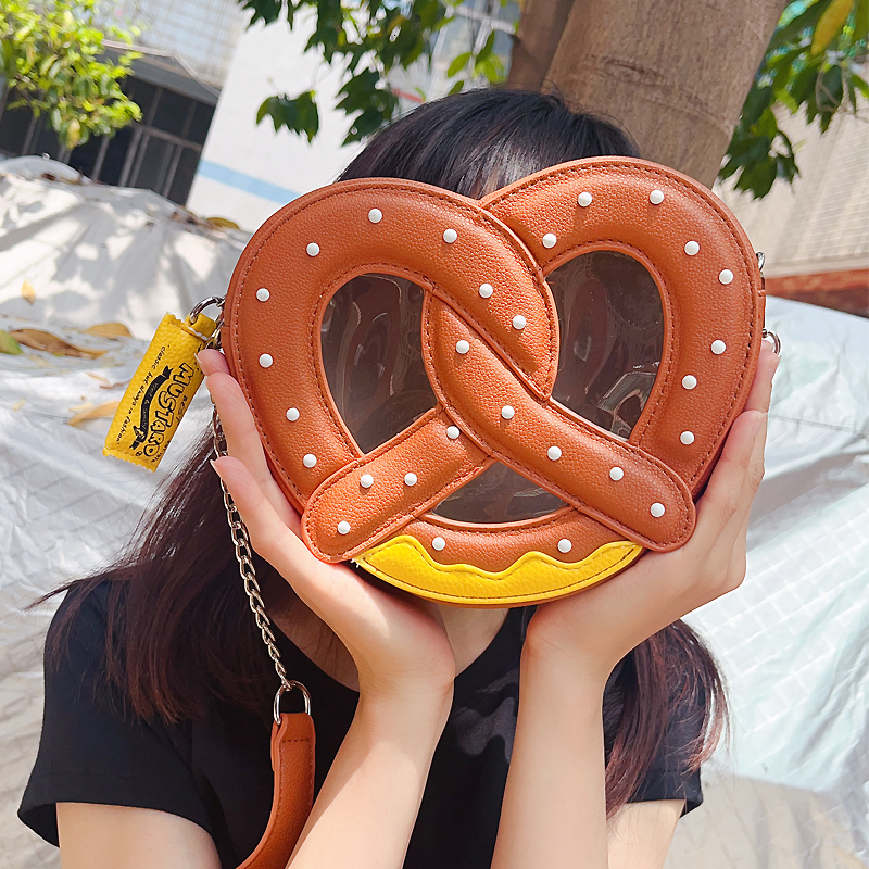 Evening Bags Novel Pretzel Bread Shoulder for Women Small Food Shape Crossbody Bag Cute Purses and Handbags Novelty Clutch 230828 7f92