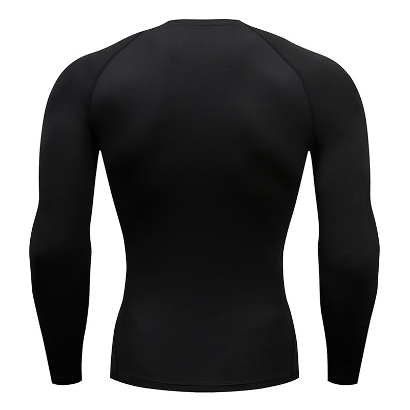 Men's T-Shirts Compression Shirt Men's T-Shirt Long Sleeve Black Top Fitness Sunscreen Second Skin Quick Dry Breathable Casual long T-Shirt 