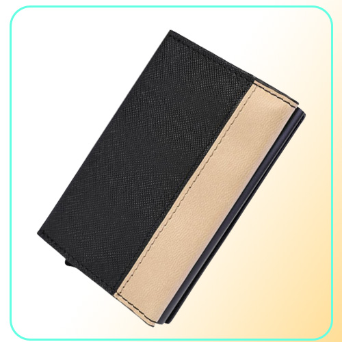 Wallets Automatic Men Women Smart Wallet Carbon Fiber Holder RFID Cardholder With Money Clips Pos ID Window