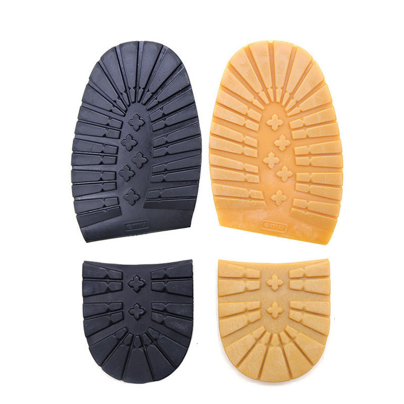 Shoe Parts Accessories Thicken Rubber Shoe Soles for Men Leather Business Shoes Heel Sole Non-slip Repair DIY Replacement Outsoles Black Yellow Mat Pa