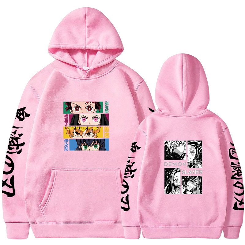 Men's Hoodies Sweatshirts Demon Slayer Anime Hoodie Pullovers Sweatshirts Harajuku Graphic Printed Tops Casual Hip Hop Streetwear 230829