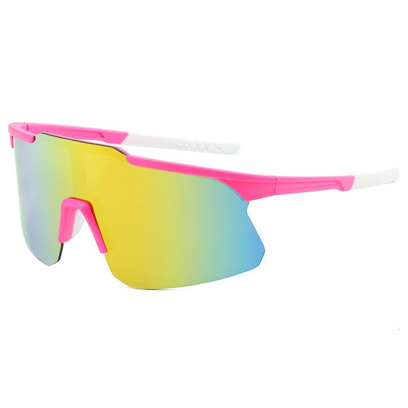 Outdoor Eyewear UV400 Rimless Cycling Glasses Men Women Sport Running Fishing Eyewear MTB Bicycle Sunglasses Pink Lenses Road Bike Goggles Girl 230828