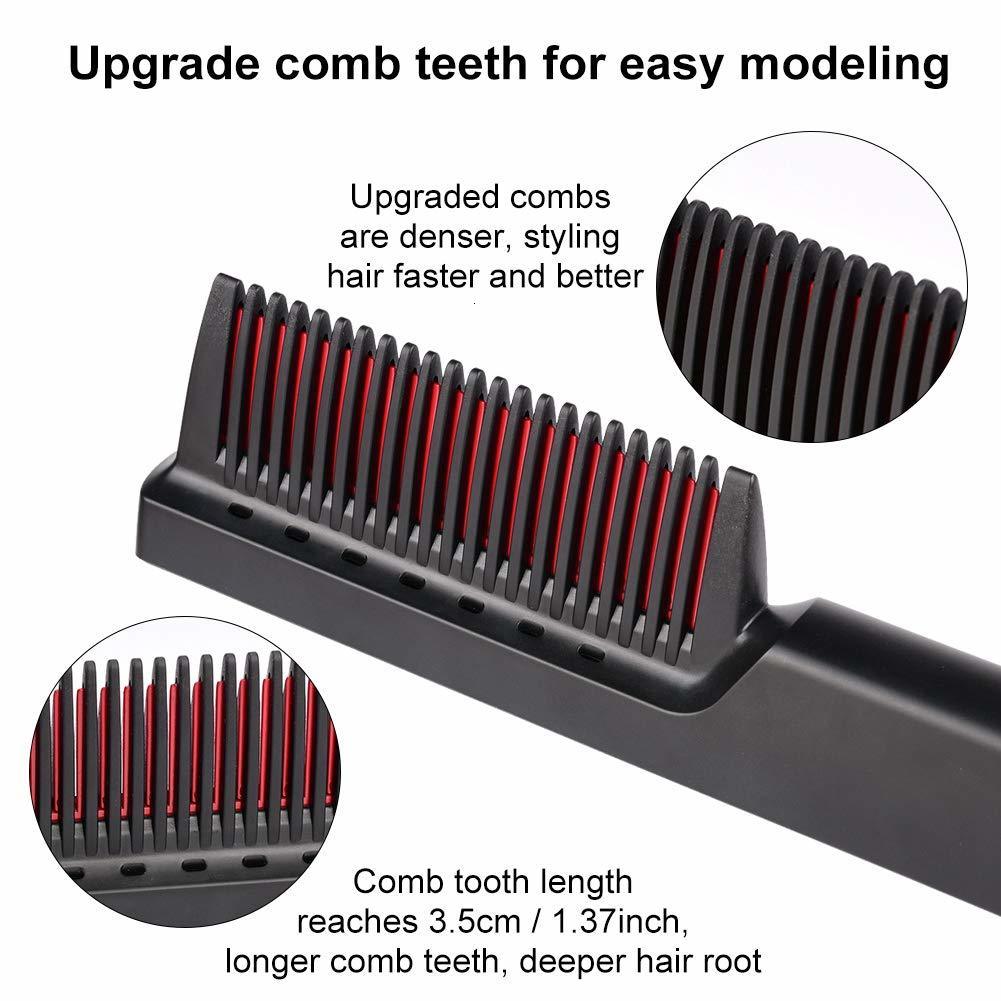 Hair Straighteners Professional Fast Heated Beard Straightening Comb Customized Small Straightener Brush For Men 230828