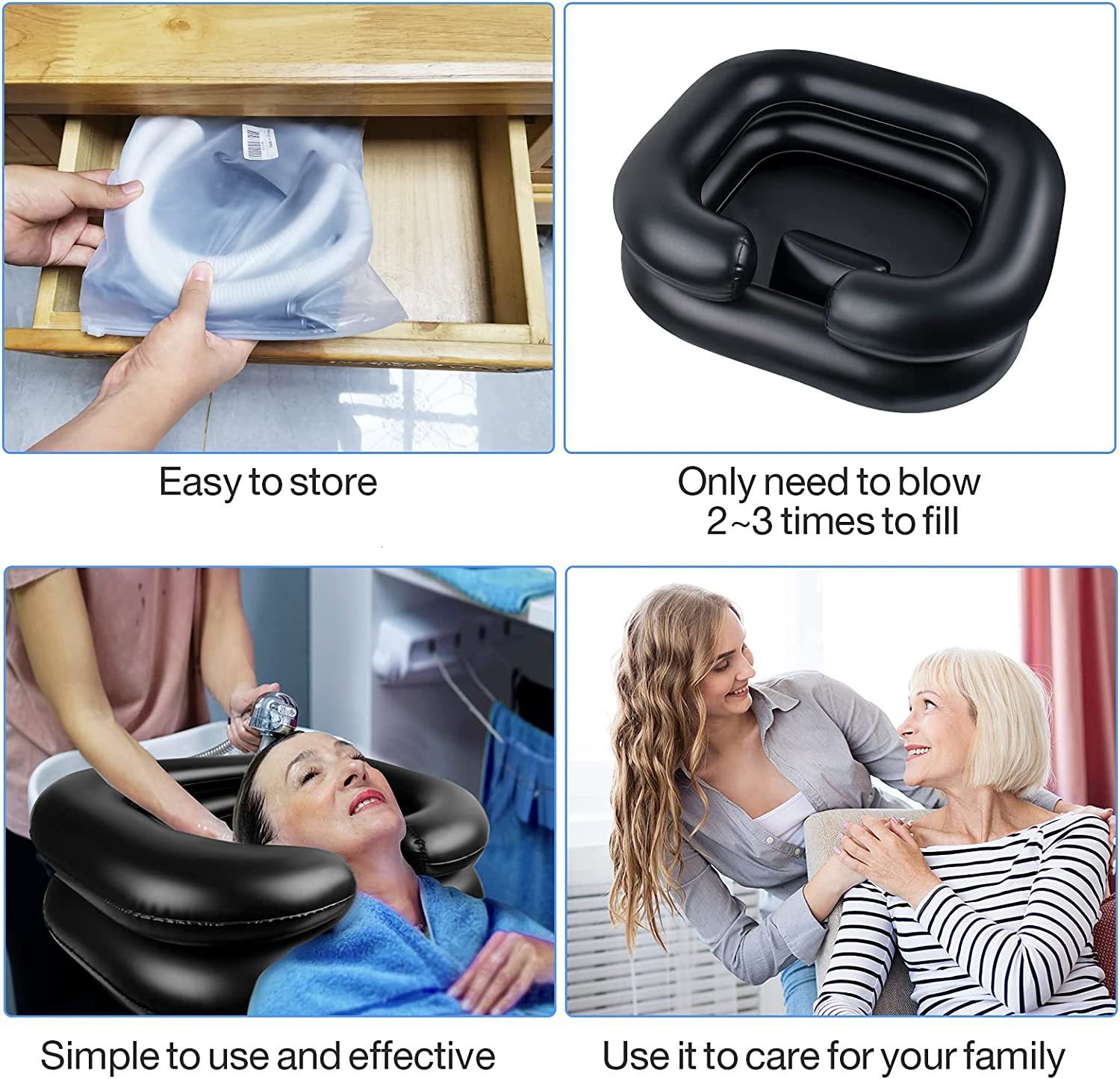 Hair Trimmer Inflatable Shampoo Basin Portable Bowl Washing for Bedridden Disabled Injured Wash Tubat Home Sink 230828