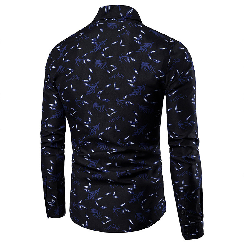 Men's Dress Shirts Men Long Sleeve Slim Camisas Turn Down Collar Button Blouse Social Holiday Party Cardigan Top Clothing S5XL 230828