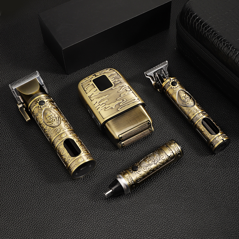 Electric Shavers Resuxi 740 All Metal Hair Clippers Ears Nose Trimmer Shaver Set wtih Bag Cutting Machine Men's Grooming Tools 230828